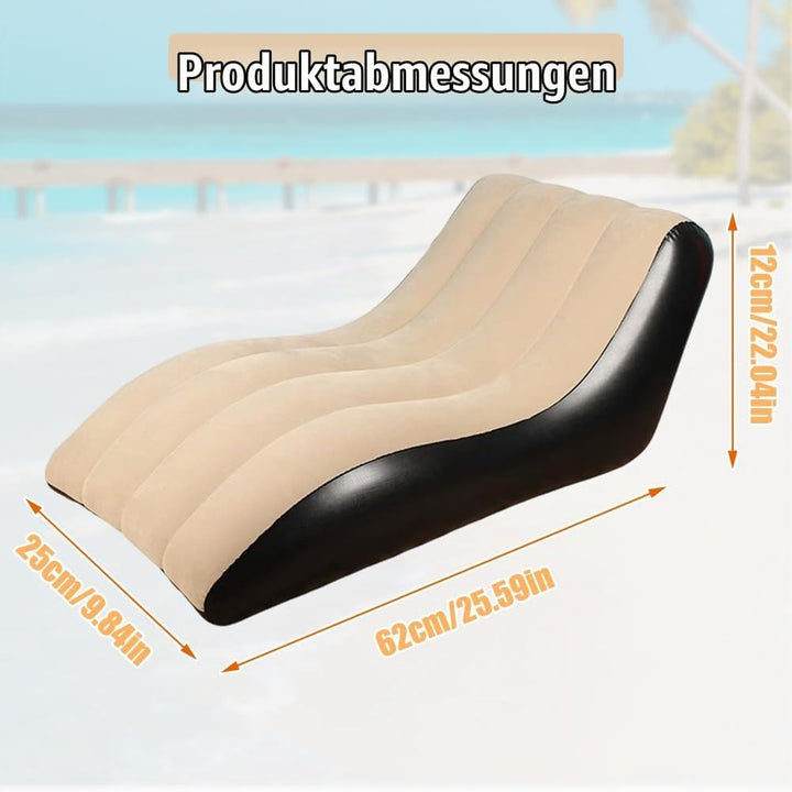 FARYODI Aufblasbares Sofa mit Fusshocker, Aufblasbarer Sessel, Wasserdichtes Luftsofa Aufblasbares,