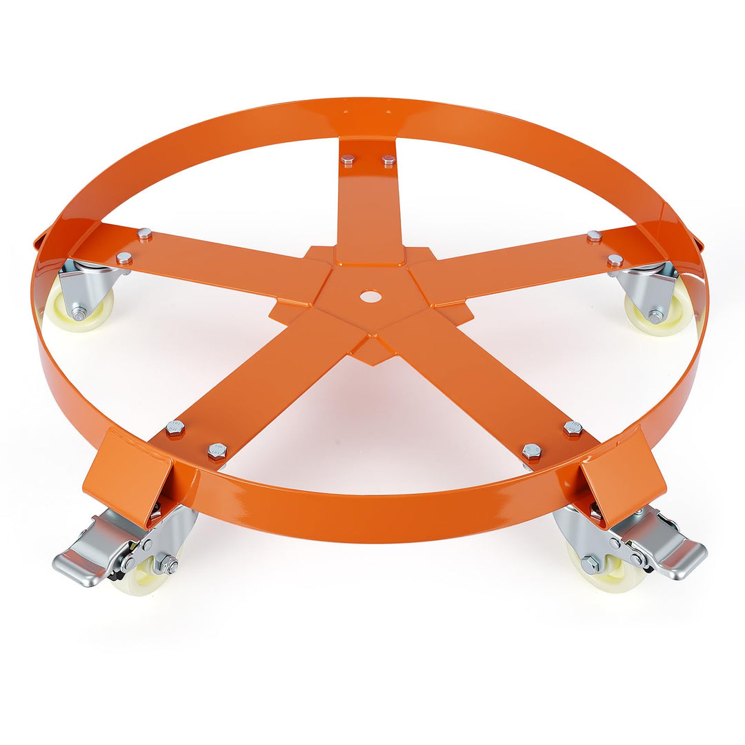 Garvee Fassroller,Rundes Rollbrett Aus Metall ø 64 cm,190L Transportroller Bis 1000 Lbs,Schwerlastro