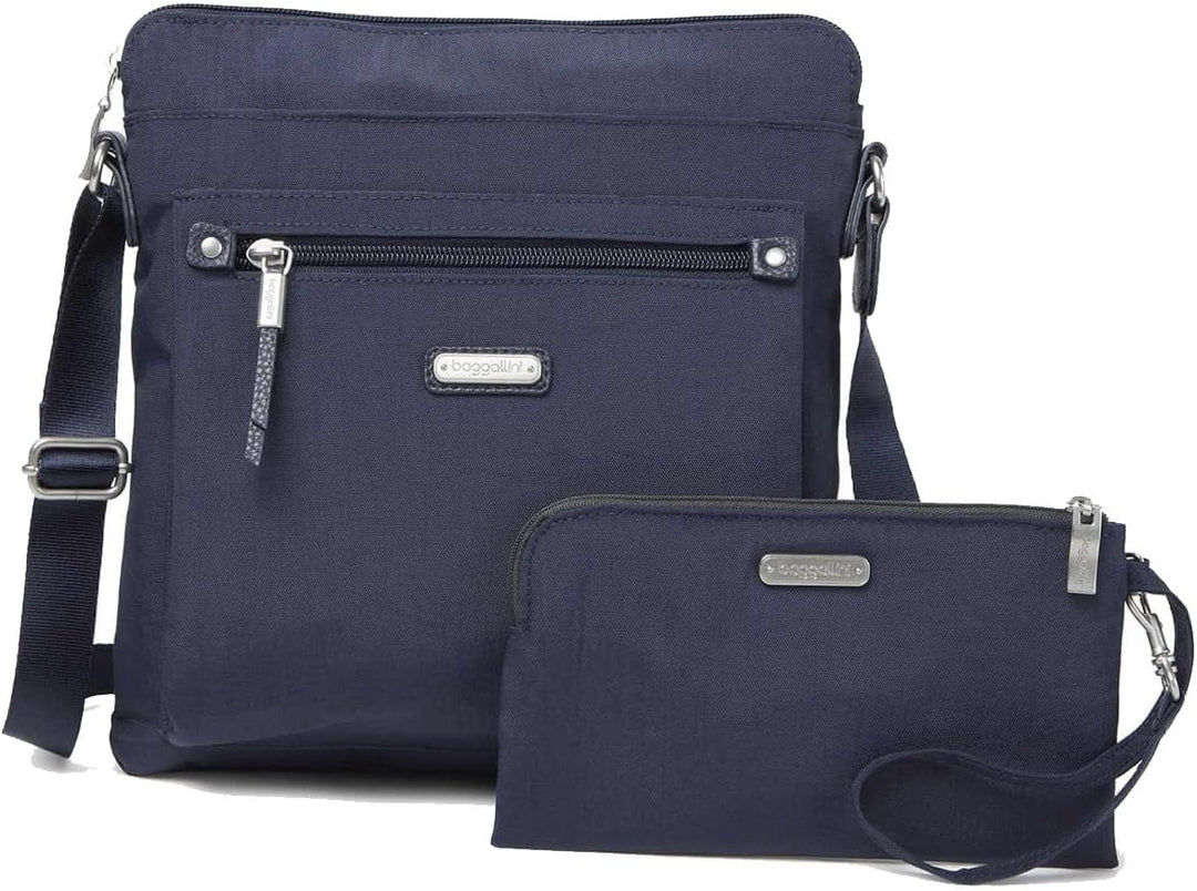 Baggallini Damen with Phone Wristlet Go Bagg mit RFID-Handy-Armband French Navy, French Navy