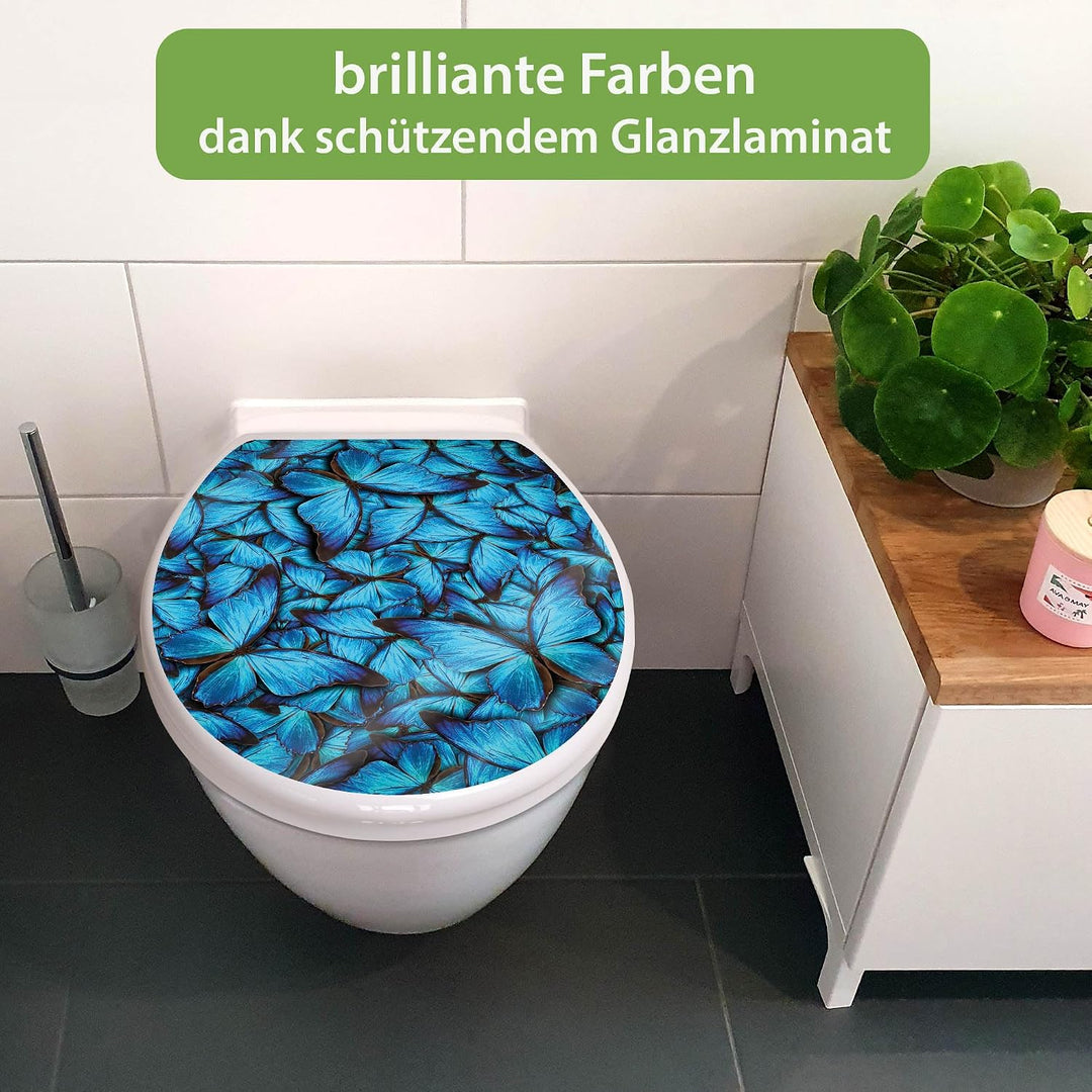 banjado Toilettendeckel mit Absenkautomatik 44,5x37cm - Soft Close Toilettensitz - WC Sitz mit Absen