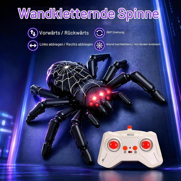 Ferngesteuerte Spinne Spielzeug Auto, RC Wandkletterspinne mit 360° Rotation, Stunt RC Auto zum Krab