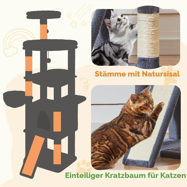 Taoqimiao 183CM Kratzbaum Gross XXL, Katzenbaum Kratzbaum Grosse Katzen Stabil Katzenkratzbaum mit K