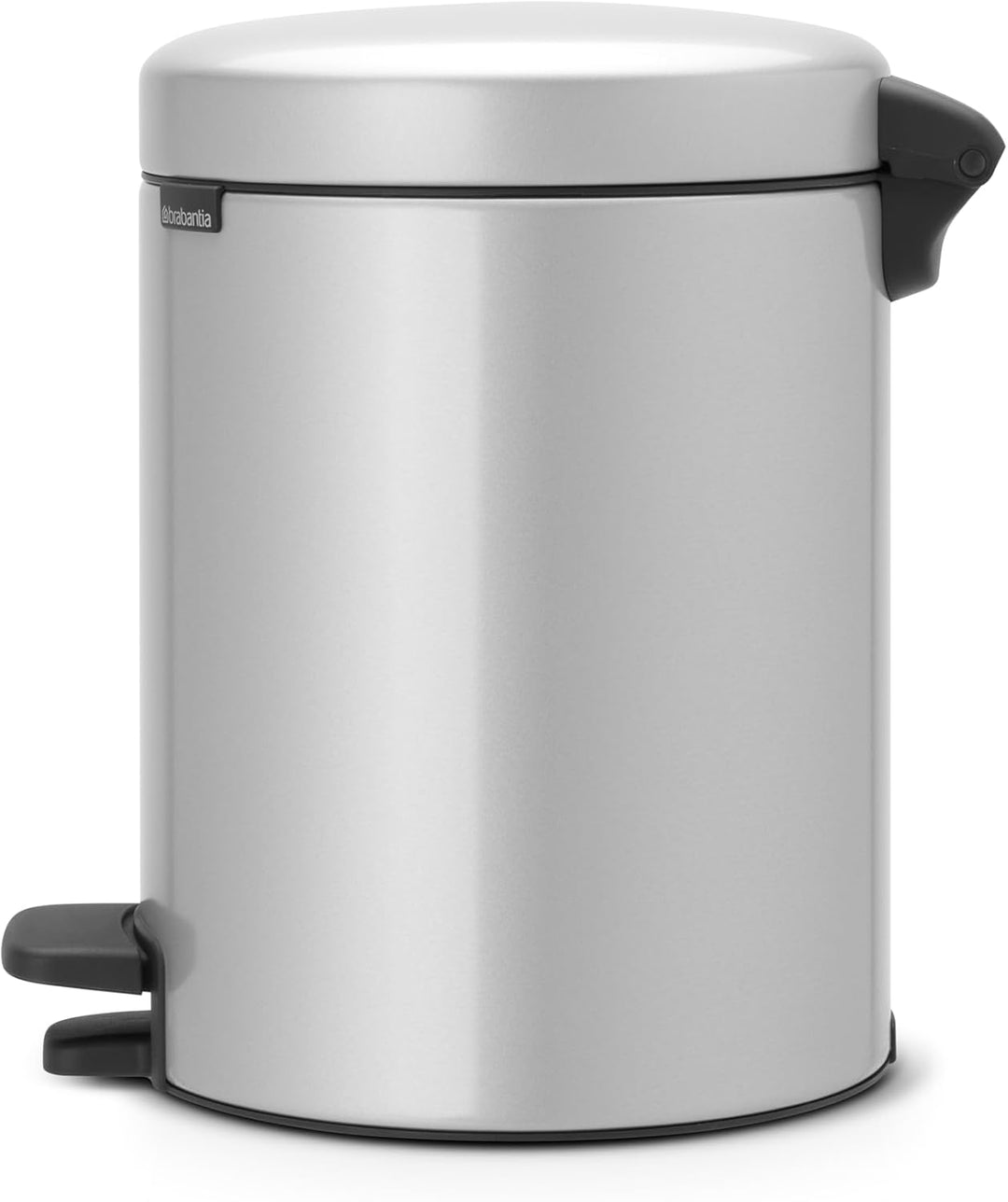 Brabantia 112904 Treteimer mit Inneneimer aus Kunststoff, stahl, Metallic Grau, 5 Liter 5 Liter Meta
