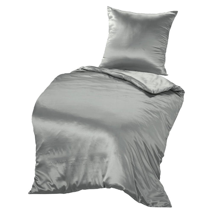 THXSILK Seidenbettwäsche Set 2 teilig, Bettbezug 155x 220 cm und 80 x 80 cm Kissenbezug, Hypoallerge