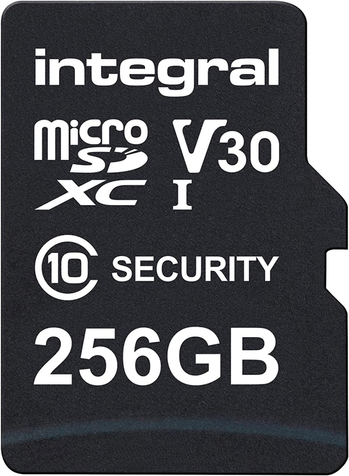 Integral Micro SD Sicherheitskarte 256GB für Dashcams, Home Cams, CCTV, Body Cams und Drohnen Verlän