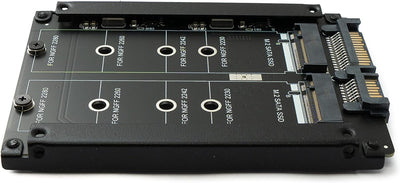 System-S NGFF B+M Key Adapter 2X M.2 SSD Karte zu 2,5 Zoll SATA Combo HDD