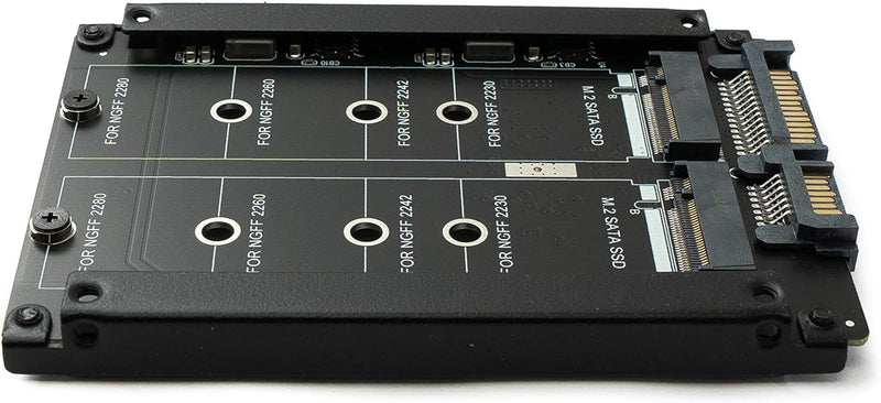 System-S NGFF B+M Key Adapter 2X M.2 SSD Karte zu 2,5 Zoll SATA Combo HDD