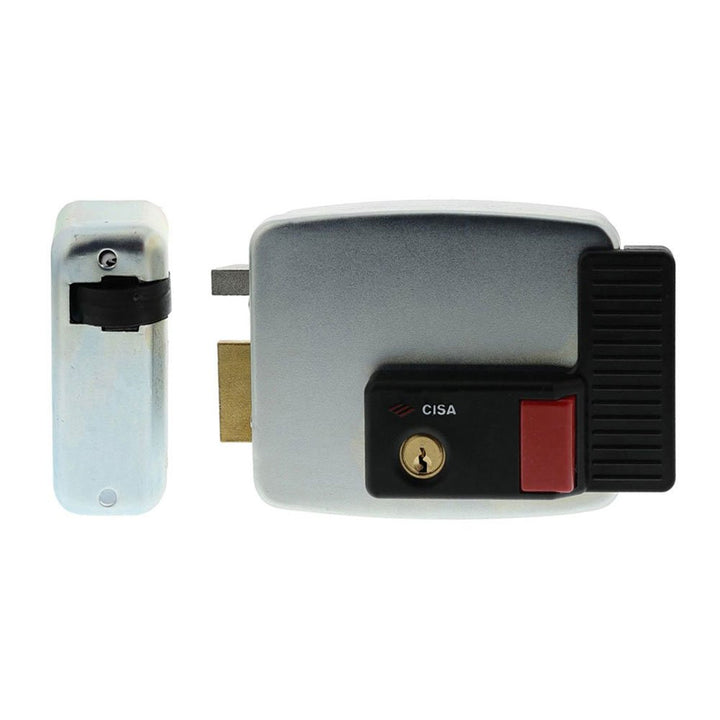 Cisa Elektronisches Schloss, 12 V, verzinkt, silber, 11731702, 12V Entrata 70 Linke Hand mit Druckkn