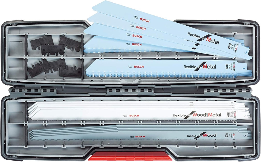 Bosch Professional 20tlg. Säbelsäge Blätter Set Flexible (für Metall und Holz, Zubehör für Säbelsäge