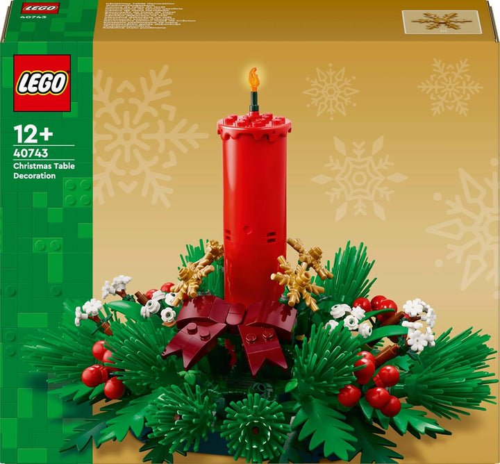 LEGO Weihnachtsgesteck - Spielzeug für Jungen und Mädchen - Modellbau mit roten Beeren, goldenen Ste