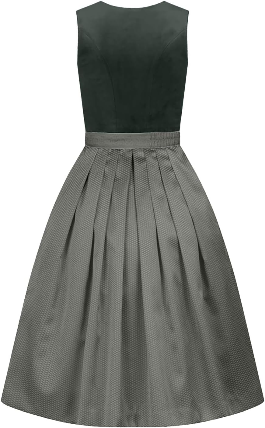 Generisch Trachtenmode Exklusives Designer Langes Dirndl Miriam inkl. Spitzen Dirndlschürze Gr. 3660