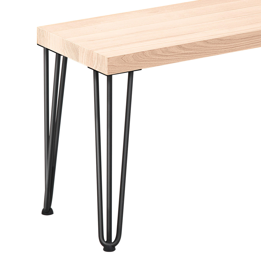 LAMO Manufaktur Hocker Beistelltisch Sitzbank 30x30x47 cm, Möbelfüsse Creative Schwarz/Roh, LSB-01-A