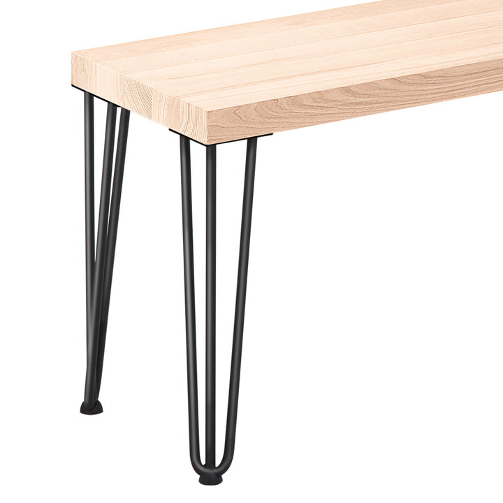 LAMO Manufaktur Hocker Beistelltisch Sitzbank 30x30x47 cm, Möbelfüsse Creative Schwarz/Roh, LSB-01-A