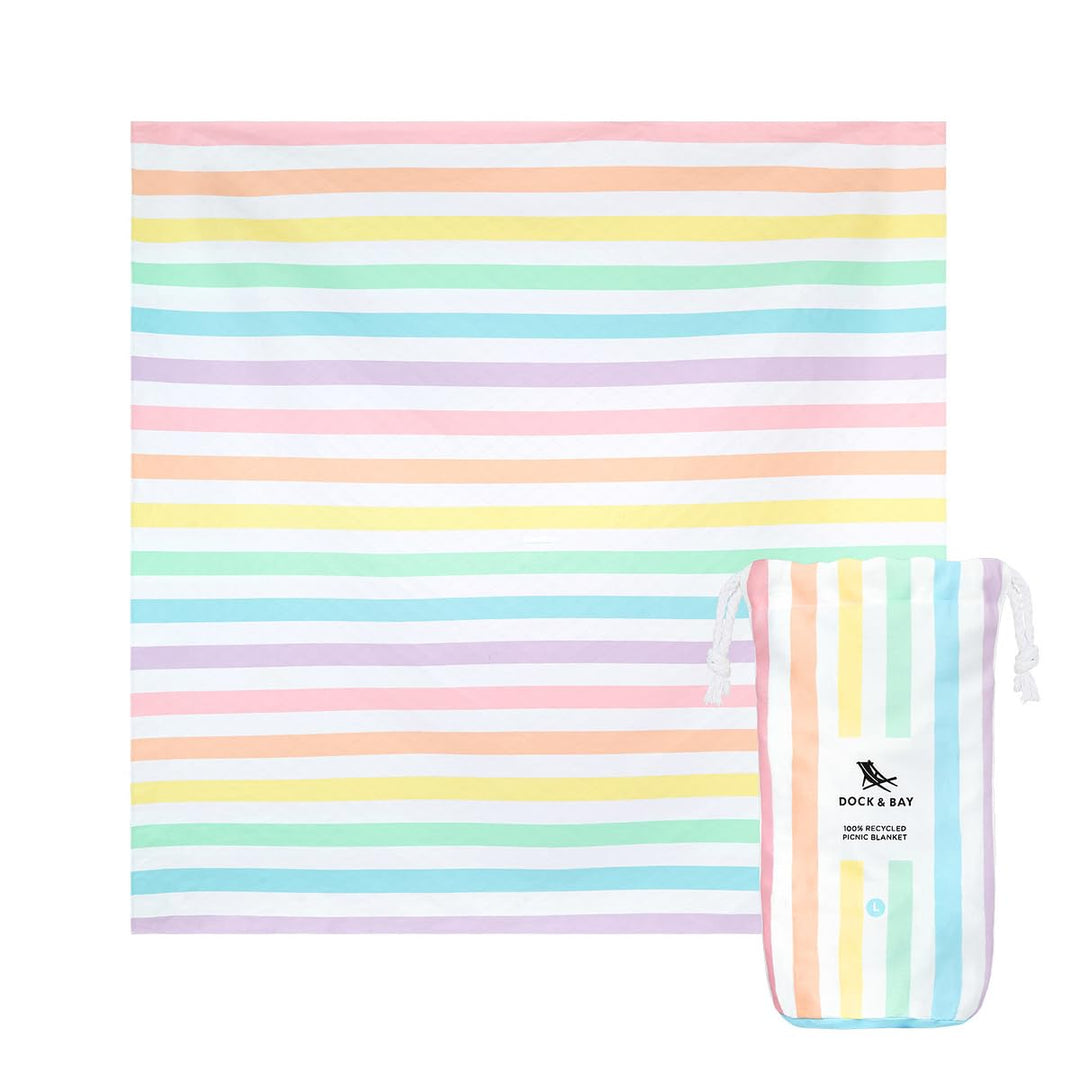 Dock & Bay Picknickdecke - Schnell trocknend und wasserfest - 100% recycelte Materialien - Large (66