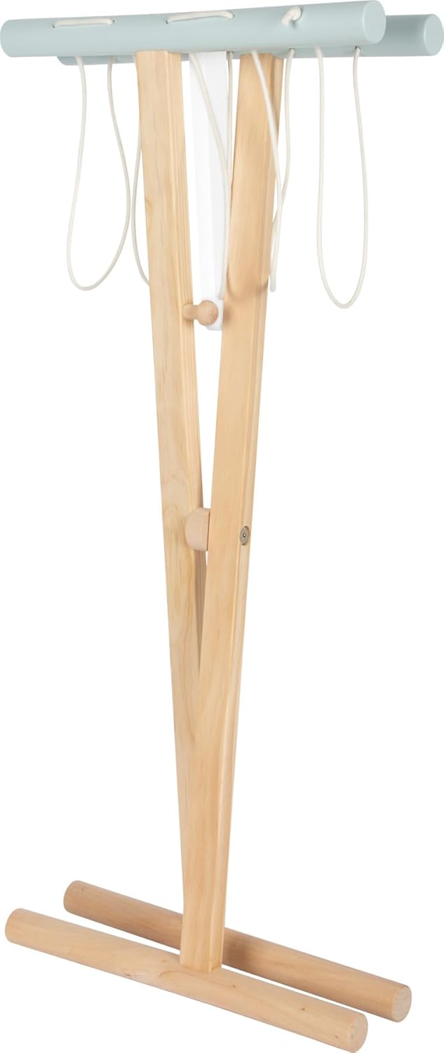 small foot Wäscheständer aus Holz, klappbar und platzsparend, Haushaltsspielzeug für Kinder ab 3 Jah