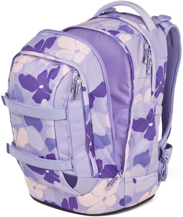 Satch pack Schulrucksack Set 2tlg. inkl. Schlamperbox (Lilac Blossom), Lilac Blossom