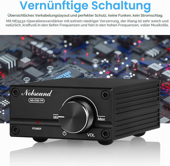 Nobsound 100W Full Frequency Mono Channel Digital Power Amplifier Audio Mini Amp Verstärker (Full Fr