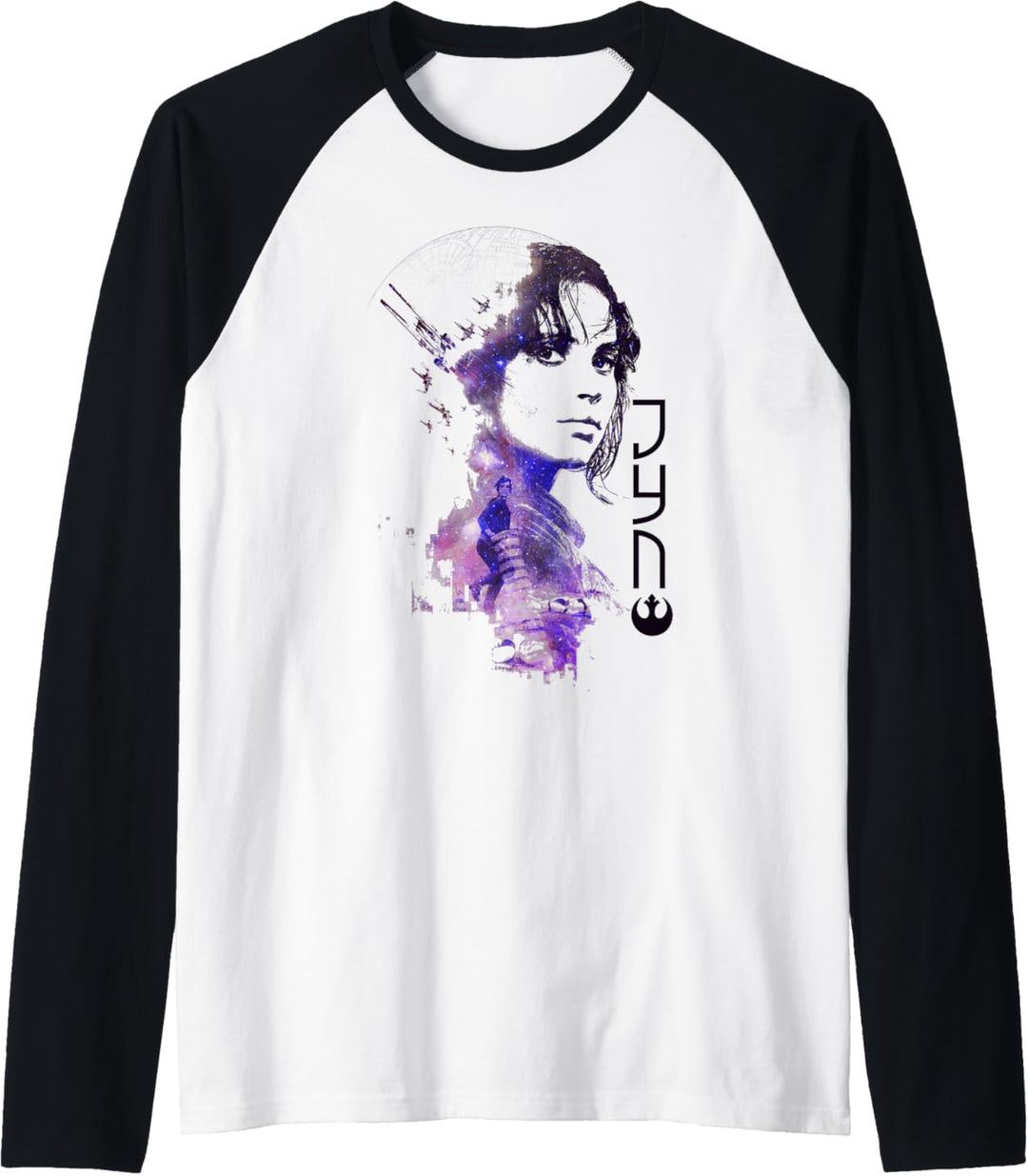 Star Wars Rogue One Jyn Fade Death Star Raglan