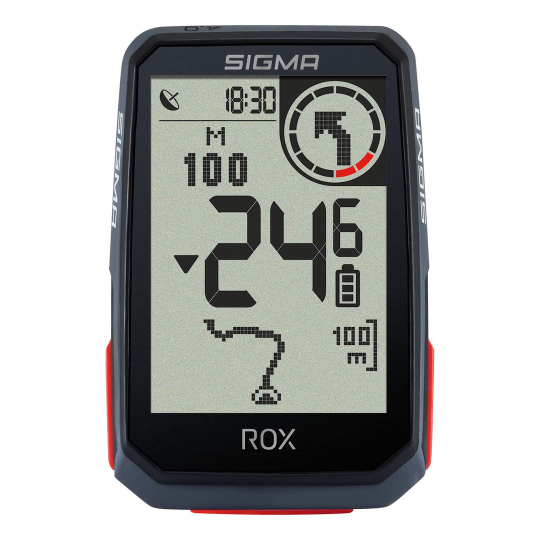 SIGMA SPORT ROX 4.0 Black | Fahrradcomputer kabellos GPS & Navigation inkl. GPS Halterung | Outdoor