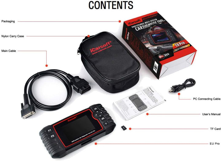 Icarsoft OBD II Diagnosetool EU PRO iceupr Passend Fuer (Auto-Marke): Universal uneingeschraenkt 1St