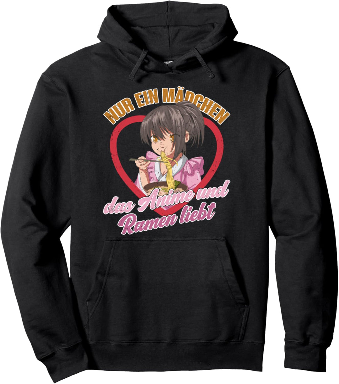 Nur ein Mädchen das Anime und Ramen liebt Kawaii Manga Anime Pullover Hoodie