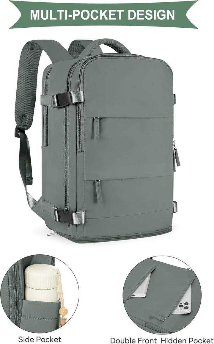 SZLX Grosser Reiserucksack Damen,Vakuum Rucksack mit Pumpe Ryanair Handgepäck 40x30x20 Herren, Wizza
