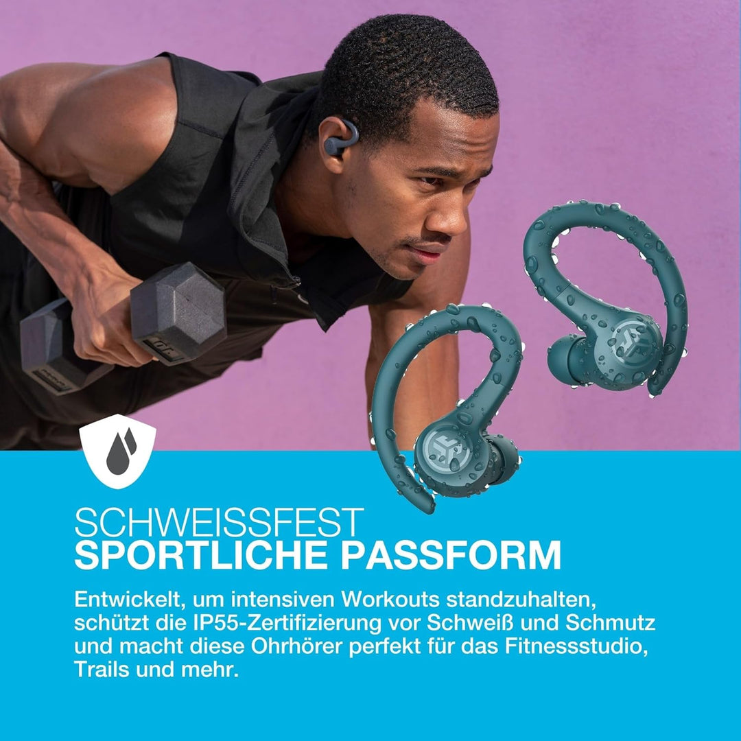 JLab Go Air Sport+ Kopfhörer Bluetooth, Sportkopfhörer 35+ Std., True Wireless In Ear Kopfhörer kabe