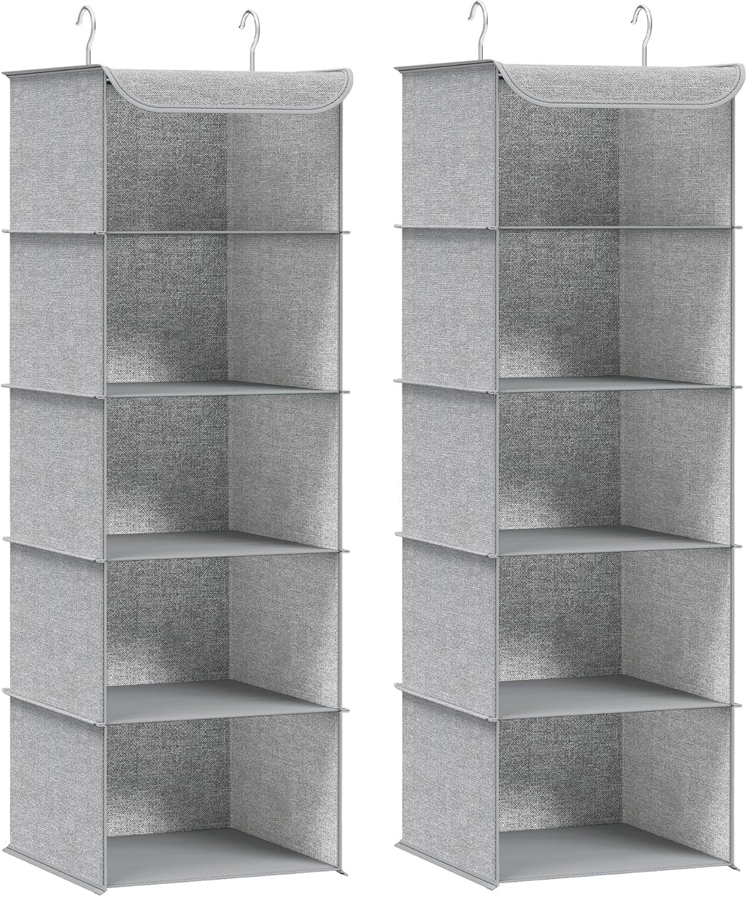 SONGMICS Hängeorganizer, 2er Set, Schrank-Organizer, Hängeregal, Hängeaufbewahrung, faltbar und plat