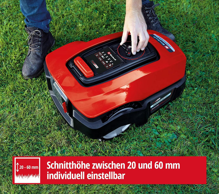 Einhell Mähroboter FREELEXO 600 BT (für bis zu 600 m², Multizonenmäher, Bluetooth App, inkl. 2,5 Ah