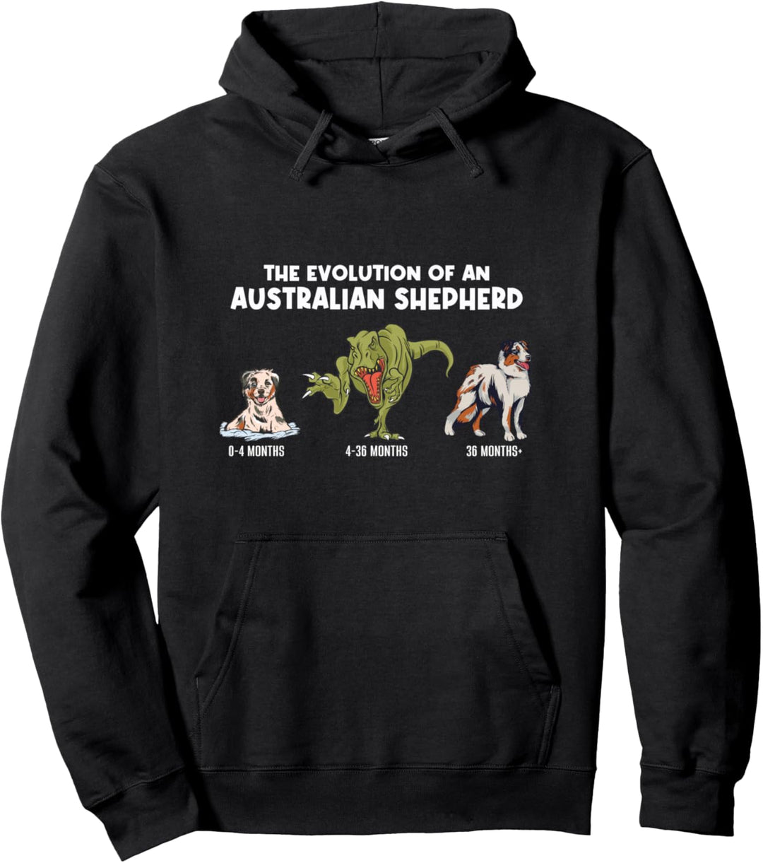 Aussie Hunde Mama Die Entwicklung Eines Australian Shepherds Pullover Hoodie