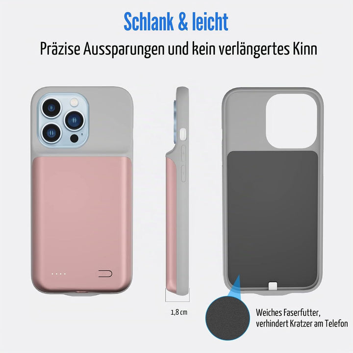 HUOBAO Batteriehülle für iPhone 13 Pro Max, [6000mAh] Ladegerät Hülle für iPhone 13 Pro Max, Schütze