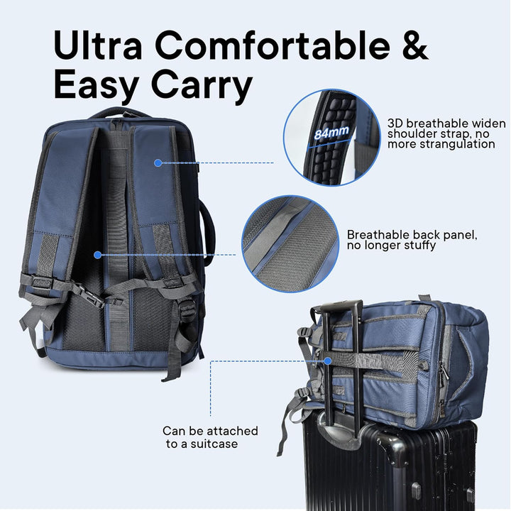 NANDADEVI Rucksack Herren, 40l, grosser, robuster, wasserabweisender Wanderrucksack mit Trocken- und