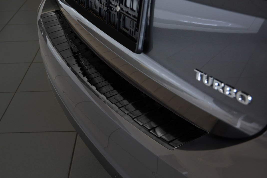 Avisa Schwarz Edelstahl Heckstossstangenschutz kompatibel mit BMW 3er (F31) Touring 2012-2015 & FL 2