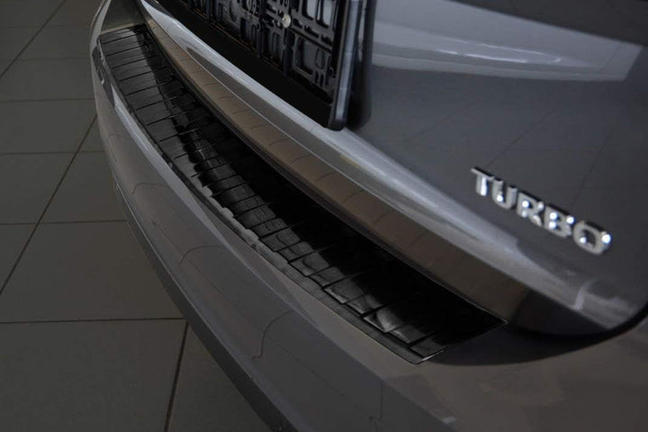 Avisa Schwarz Edelstahl Heckstossstangenschutz kompatibel mit BMW 3er (F31) Touring 2012-2015 & FL 2