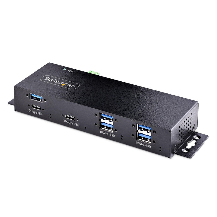 StarTech.com 7-Port USB-C Hub, Industrieller USB-Hub mit 10Gbps und Netzteil, 5X USB-A/2x USB-C Port