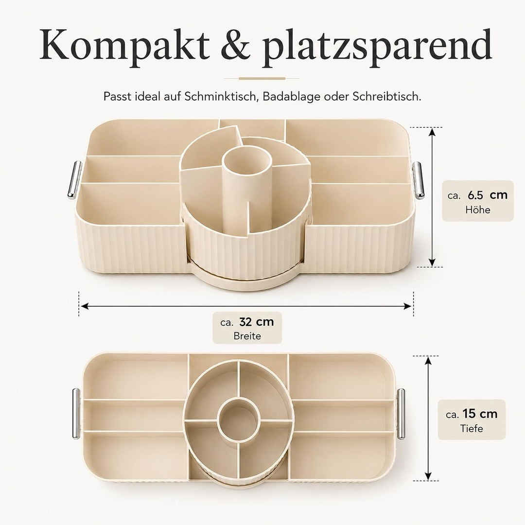 Kosmetik Organizer 360° Drehbar, Acryl, Creme | Make Up Aufbewahrung, Pinselhalter &amp; Schminktisch Or