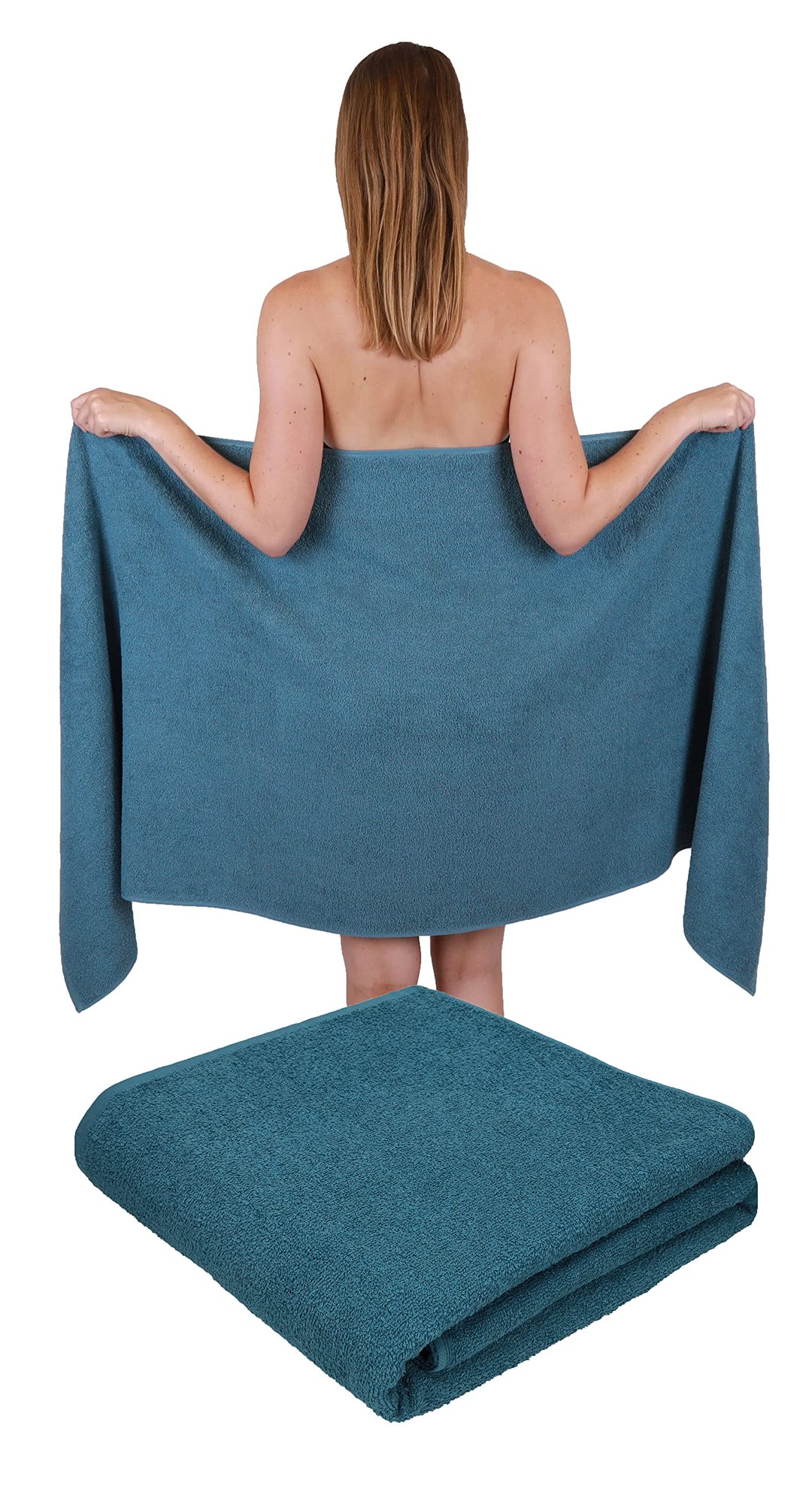 Betz 2 Stück Saunatuch Saunatücher Set Berlin Grösse 70x200 cm XXL Sauna Handtuch Weich Gross Frotte