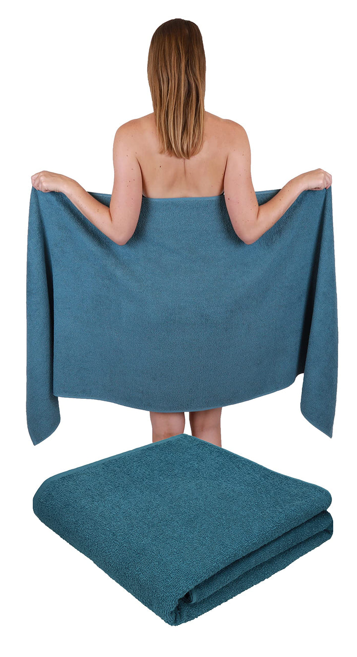 Betz 2 Stück Saunatuch Saunatücher Set Berlin Grösse 70x200 cm XXL Sauna Handtuch Weich Gross Frotte