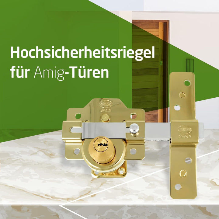 Amig - Einsteckschloss für Türen mit Zylinder hoher Sicherheit aussen und innen aus Stahl | 105 x 17