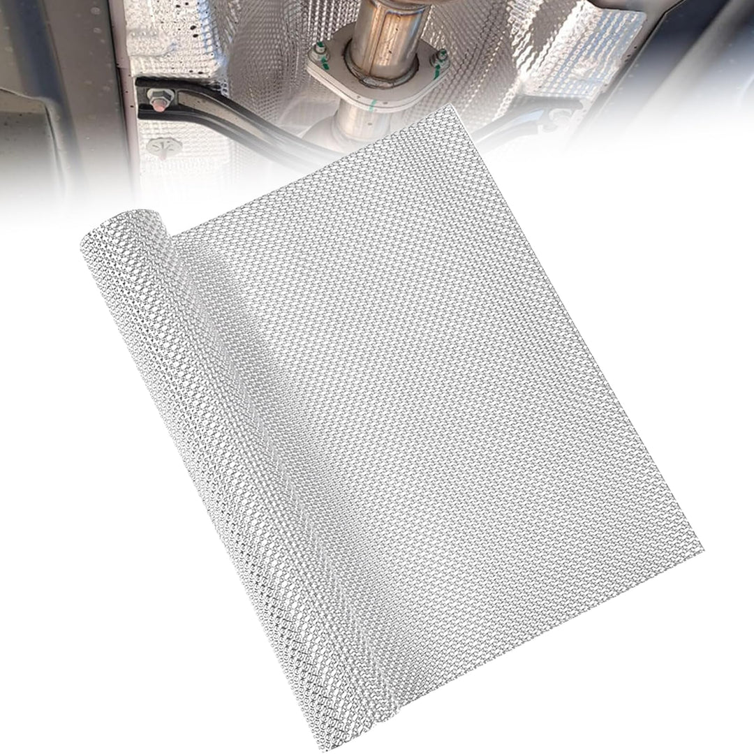 Hitzeschutzblech, 100cm x 40cm Aluminium Hitzeschutzmatte Hitzeschutzblech Auspuff Kann Geschnitten