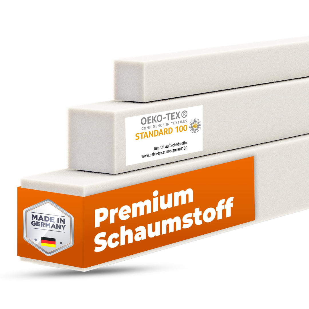 Saarschaum • Schaumstoffstreifen Matratzenverlängerung • Schaumstoff Zuschnitt • Bett Lückenfüller •