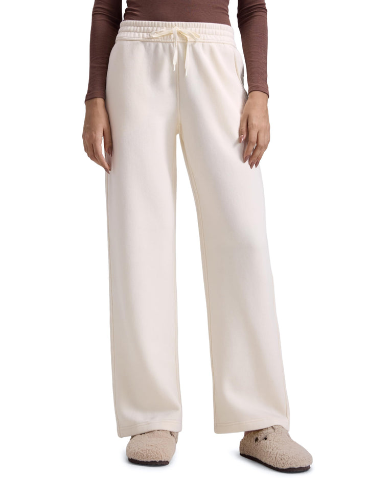 CRZ YOGA Damen Jogginghose Gefütterte Baumwolle Joggers Soft Freizeithose Winter Lounge Hosen mit Ta