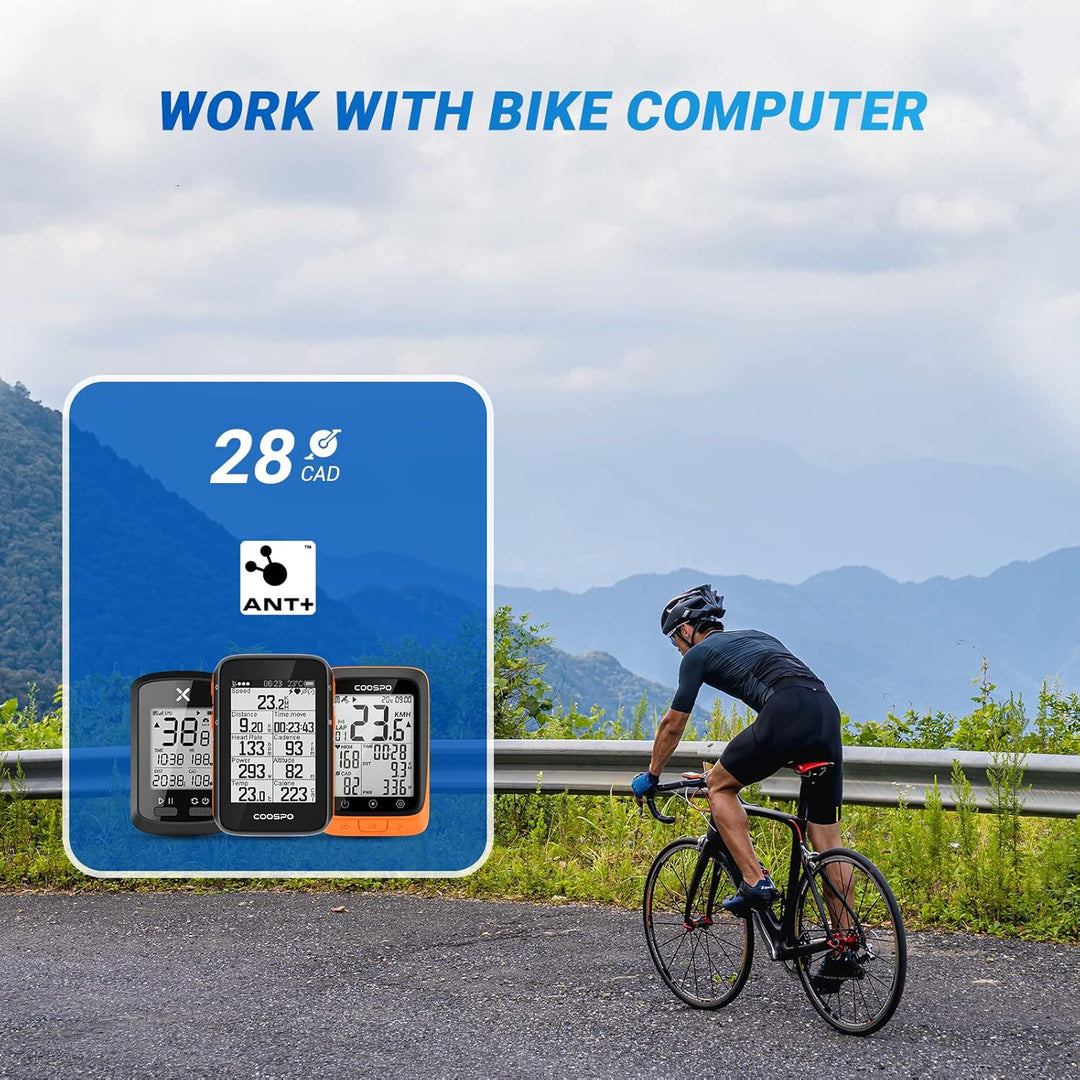 moofit CS9 Geschwindigkeitssensor und Trittfrequenzsensor,Bluetooth & ANT+, Kabelloser Fahrraddrehza