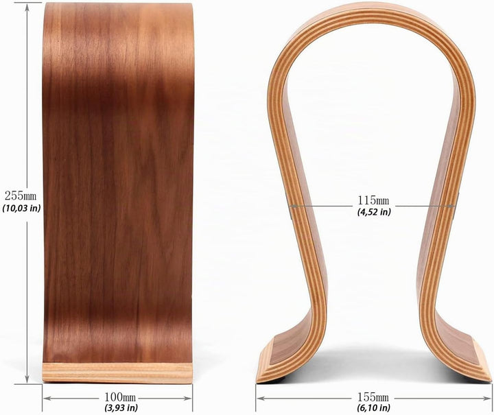 Kopfhörer Ständer Holz, Kopfhörerständer, Kopfhörer Halter, Kopfhörerständer Universal Holz, U Form,