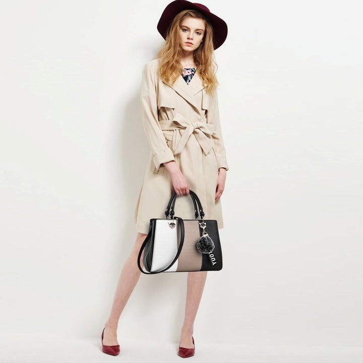 NICOLE & DORIS Damen Handtasche Umhängetasche Henkeltasche Kuriertasche Elegant Damen Handtaschen mi