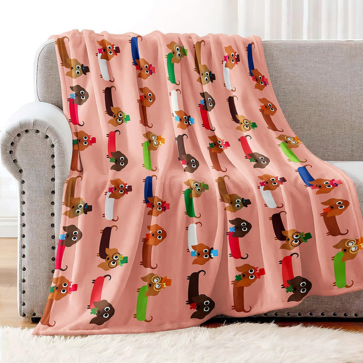 YISUMEI Decke Herrliche Dackel Kuscheldecken Weich Flanell Fleecedecke Bettüberwurf(150x200cm) 150 x