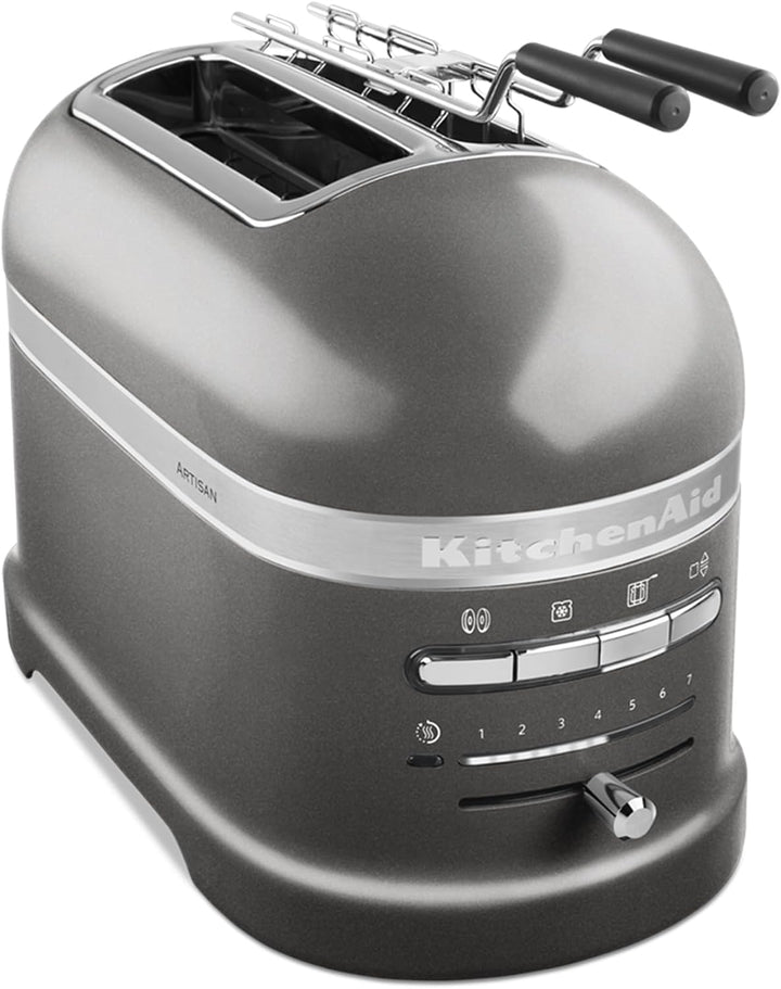 Kitchenaid 5KMT2204EMS Artisan -Toaster für 2 Scheiben, Medaillon silber Medallion Silver, Medallion