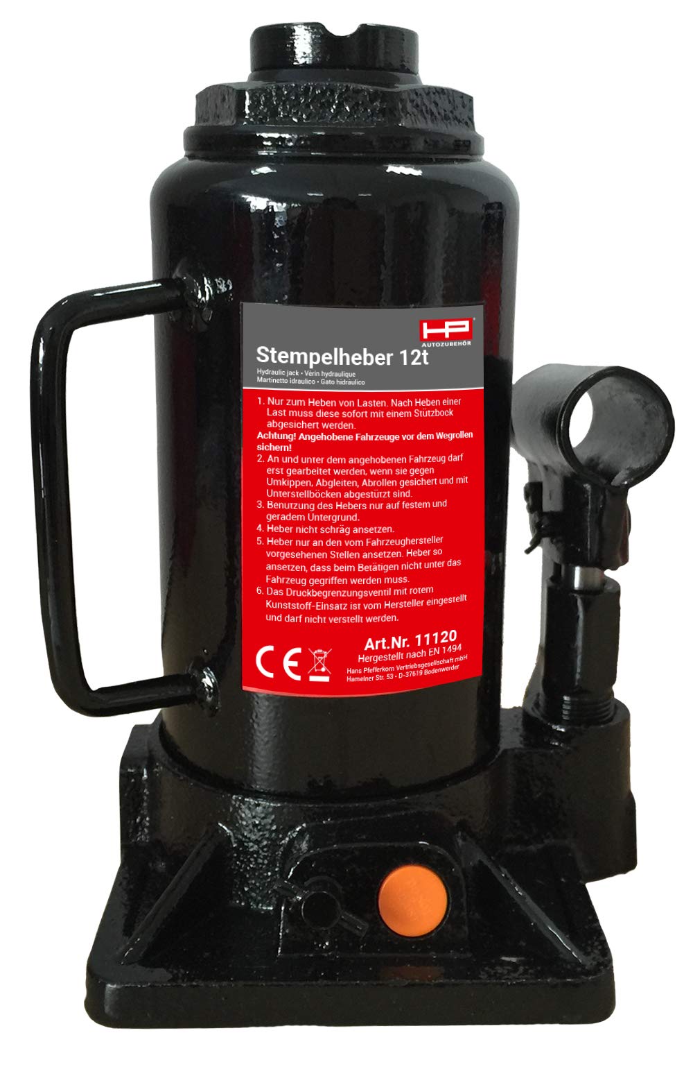 HP-Autozubehör 11120 Stempel Wagenheber 12Tonnen