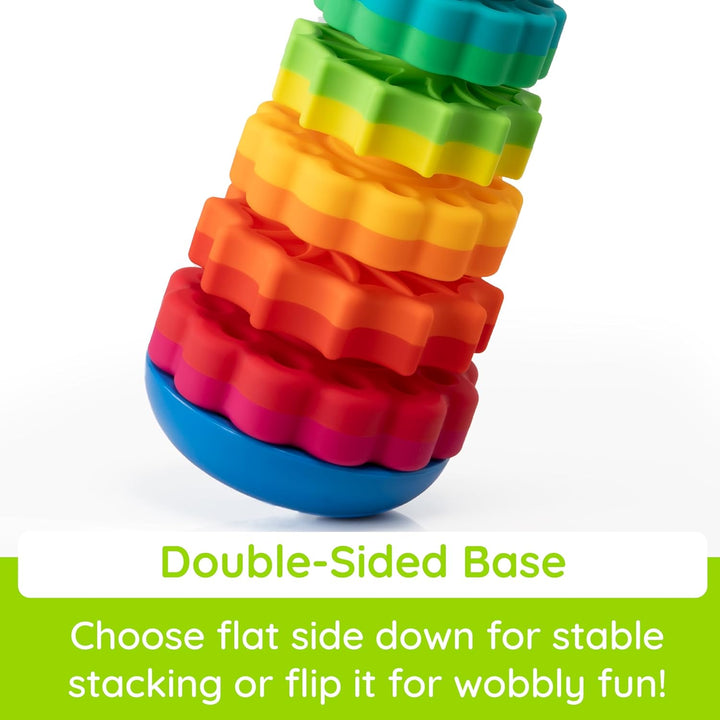 Fat Brain SpinAgain Spinning Toy, Stacking Toy for Babies, Colourful Development Toy, the First Ever