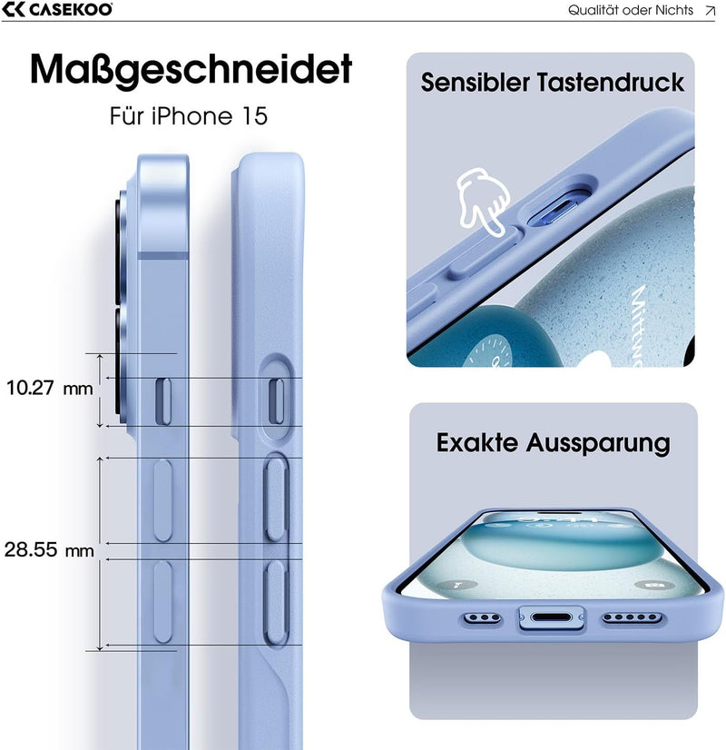 CASEKOO 2024 Neu Magic Stand für iPhone 15 Hülle für MagSafe [Militärschutz] [Unsichtbarer Ständer]